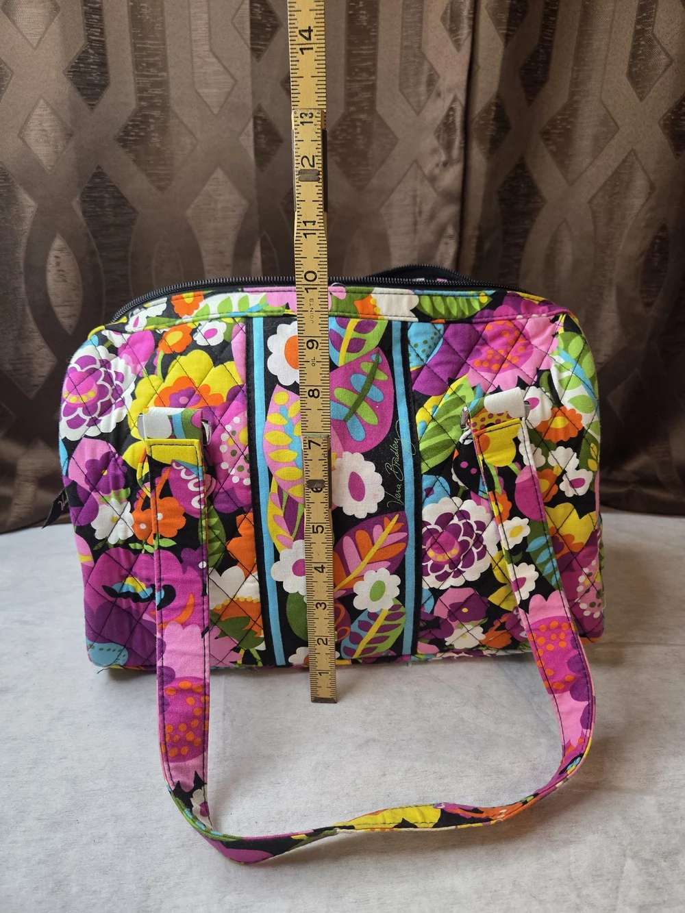 Vera Bradley Multicolor Floral Quilted Shoulder Bag - Purple Dominant